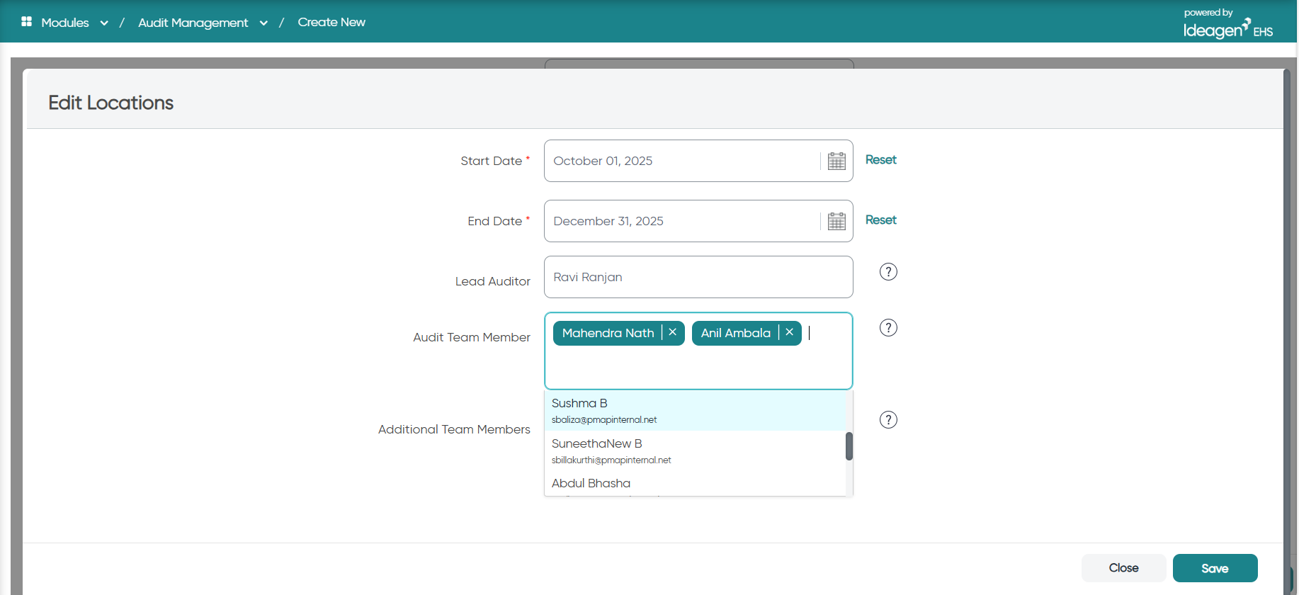 Advanced audit setup