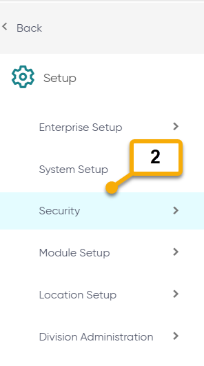 Security menu
